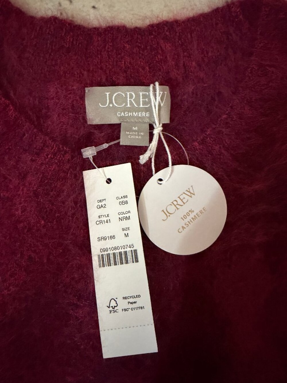 J. Crew Brushed cashmere marled relaxed crewneck sweater M - Picture 9 of 12